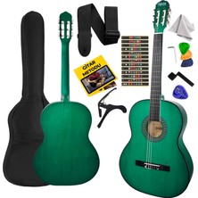 Midex CG-270GR Yeşil Renk Klasik Gitar 4/4 Yetişkin Boy Sap Ayarlı Full Set