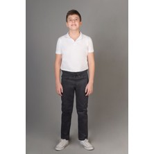 CMZ Collection Çocuk Lastikli Bel Trend Kaliteli Rahat Kolej Okul Pantolonu