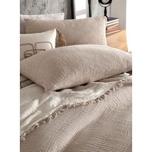 Destiny Hometex 4 Katlı Multi Muslin  Pamuk Battal Boy Yatak Örtüsü 240x260 Cm Battal Boy