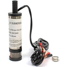 Cacheng 24 Volt Mazot Yağ Aktarma Pompası,  Dc Mini Dalgıç Pompa Süzgeçli 38 mm Dış Çap