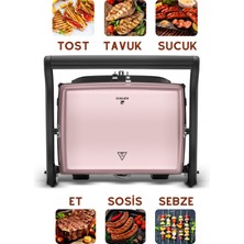 Karaca 6+ Gastro Grill Glass Premium 2400W Tost Makinesi Cosmic Lilac  220 - 240 V Mor 2001 Watt ve Ü