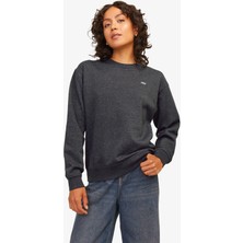 Jjxx Jxabbie Kadın Gri Sweatshirt 12223962-DARKGREYMELANGE