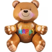 Hayaller Dükkanı Oturan Ayı Folyo Balon 77X70 cm