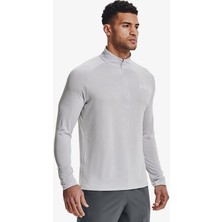 Under Armour Erkek Gri Tech 2.0 12 Zip Sweatshirt Uzun Kol Ek Özellikler ile Antrenman İçin