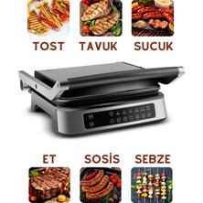 Karaca Döküm Perfect Grill Dokunmatik Dijital Izgara ve Premıum Tost Makinesi 2000W Siyah 220 - 240 V C 15