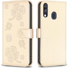 Manyi Mall Samsung Galaxy A40 Çok Renkli Pu Deri Cüzdan Yonca Kartı Için Flip Case (Yurt Dışından)