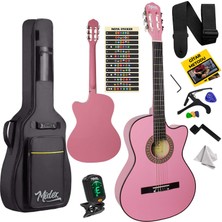 Midex CG-390PK-XBAG Pembe Renk Klasik Gitar 4/4 Sap Ayarlı Kesik Kasa