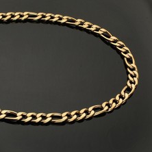 İdol Avm Sarı Erkek Zincir Çelik Kolye Paslanmaz Takı Aksesuar K24 T5