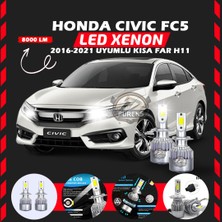 Furens Honda Civic Fc5 2016-2021 Kısa Far Uyumlu Şimşek Etkili LED Xenon Performance Series H11