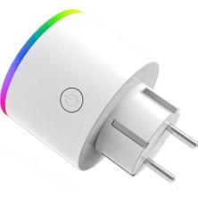 The Wlue Rgb Işıklı Akım Korumalı 2.4g Wifi Akıllı Priz 16A Tuya Destekli App Kontrol Smart Plug