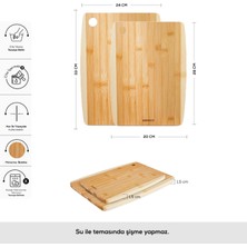 Karaca Delphın Bamboo 2'li Pro Kesme Tahtası 28/33 cm