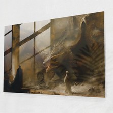 Painted Anarchy Rembrandt Cam Baskı Duvar Dekorasyonu - Rembrandt, Efsanevi Yaratıklar, Yumuşak Renk Paleti, Cam Baskı, 45X30