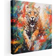 Painted Anarchy Çita Duvar Tablosu - Dinamik Orman - Çita, Kanvas Tablo, Çita Duvar Dekorasyonu, Kanvas Tablo, 30X30