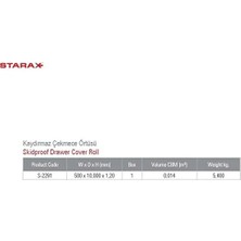 Starax  S 2291 B 4 Kaydırmaz Çekmece Içi Örtüsü - Siyah 400 cm