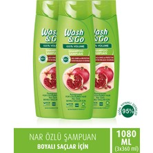 Wash & Go Wash&go Nar Özlü Şampuan 360 ml X3 Adet