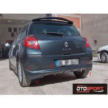 OtoSport Renault Clio 3 Arka Tampon Eki Fiberglass Boyasız