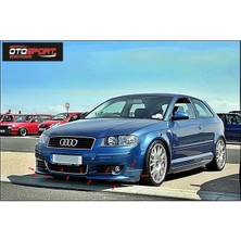 OtoSport Audi A3 Vorteks Ön Tampon Eki Fiberglass Boyasız