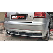 OtoSport Audi A3 Tek Kapı Arka Tampon Eki Karlık Fiberglass Boyasız