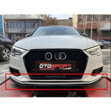 OtoSport Audi A3 8V Sedan Ön Tampon Alt Lip Fiberglass Boyasız