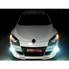 OtoSport Renault Megane 3 Hb Delikli Ön Tampon Eki Fiberglass Boyasız