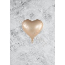Best Parti Kum Beji Renk Kalp Folyo Balon 45 cm 1 Adet