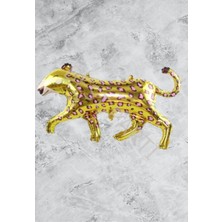 Best Parti Leopar Folyo Balon Gold Renk 118X79 cm