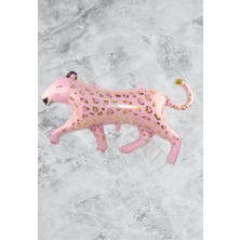 Best Parti Leopar Folyo Balon Pembe Renk 118X79 cm