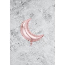 Rönesans Parti Rose Gold Renk Ay Şeklinde Folyo Balon 45X38 cm