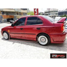 OtoSport Hyundai Accent Milenyum Delikli Marşpiyel Sağ Sol Takım Fiberglass Boyasız