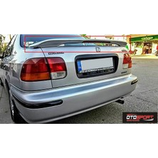 OtoSport Honda Civic Vtec Sedan Işıklı Spoyler Fiberglass Boyasız