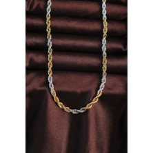 Clariss 316L Çelik Çift Renk Burgu Tasarımlı Kolye