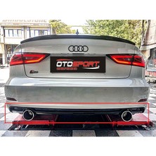 OtoSport Audi A3 Sedan Difüzör Fiberglass Boyasız
