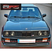 OtoSport Bmw E30 Yağ Soğutmalı Ön Tampon Eki (Çıkıntılı Model) Fiberglass Boyasız