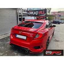 OtoSport Honda Civic Fc5 Cam Üstü Spoyler Fiberglass Boyasız