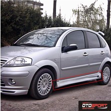OtoSport Citroen C3 Delikli Marşpiyel Fiberglass Boyasız