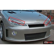 OtoSport Peugeot 206 Far Kaşı Fiberglass Boyasız