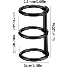 Fiona 3-Rings Kitap Yüzükler Metal Gevşek Yaprak Bağlayıcı Halkaları Bağlama Dıy Fotoğraf Albümü/dizüstü/yuvarlak Daire Takvim, 10 Adet (Yurt Dışından)