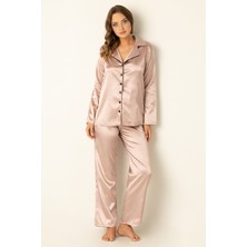 Doremi Uzun Kollu Saten Pijama Takımı
