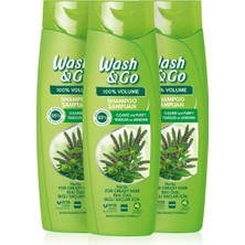 Wash & Go Bitki Özlü Şampuan 360 ml X3 Adet