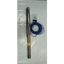 İmpo Sk 408/14 Krom Başlıklı Derin Kuyu 3 Hp Monofaze Motorlu 50 mt Kablolu Panolu Dalgıç Pompa