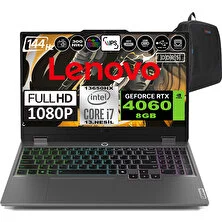 Lenovo Loq 15IRX9 Intel Core I7 13650HX Ddr5 96GB 1tb SSD RTX4060-8GB 300NITS 15.6" 144Hz Fhd Freedos Taşınabilir Bilgisayar 83DV00AQTRF14 + Zetta Çanta