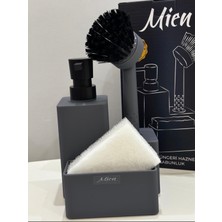 Ekinci Home Ekincihome Hazneli Süngerli Sıvı Sabunluk Koyu Gri