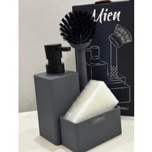 Ekinci Home Ekincihome Hazneli Süngerli Sıvı Sabunluk Koyu Gri