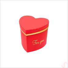 Süsle Bebek ve Parti Kalp Kutu Küçük Boy, 9 x 9 x 8 cm - Kırmızı
