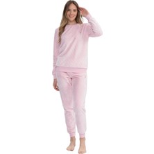 U.S. Polo Assn. Kadın Pembe Yuvarlak Yaka Pijama Takımı