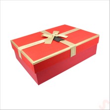 Süsle Bebek ve Parti Fiyonklu Kutu Orta Boy, 29 x 21 x 9 cm - Kırmızı