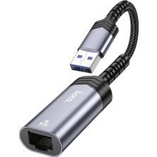 Hoco UA26 Tak Çalıştır USB To RJ45 1000 Mbps Ethernet Dönüştürücü - Gri 12