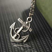 İdol Avm Denizci Halatlı Çapa Erkek Kolye Takı Aksesuar K24 T5