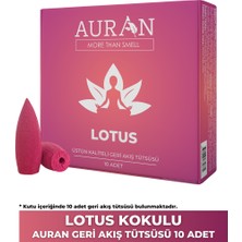 Auran Lotus Kokulu Geri Akış Tütsüsü Konik Tütsü Lotus Backflow Incense Cones 10 Adet