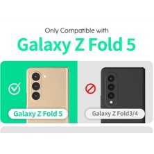 Dexmon Galaxy Z Fold 5 Uyumlu Şeffaf Silikon Kılıf Darbe Önleyici Köşe ve Kamera Korumalı Yüksek Koruma